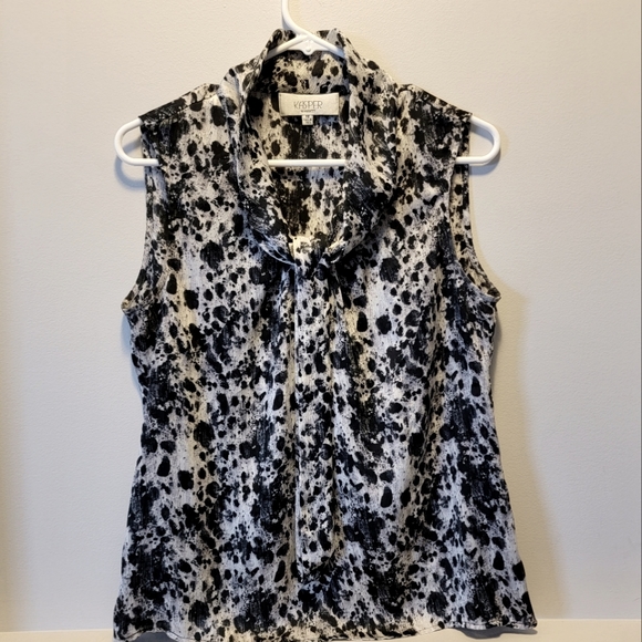 Kasper blouse. Size M. Animal print. - Picture 1 of 4